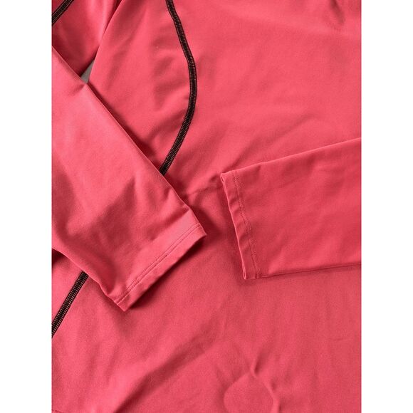 Women's Under Armour Semi Fitted 3/4 Zip Pink Pull Over Size Large, Cold Gear - Picture 4 of 6